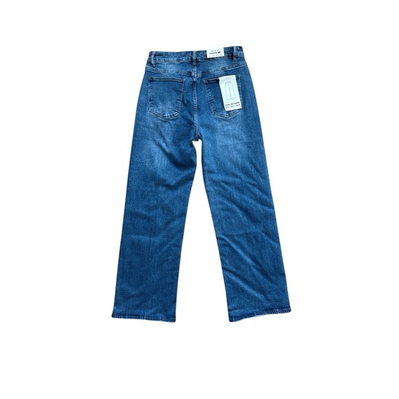 NWT Katch Me Wide Leg Stretch Jeans Women XL Denim Washed Blue High Waist - Picture 4 of 9